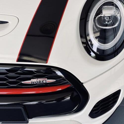 Car Front Grille Badge Emblem Sticker For Mini Cooper S JCW F54 F55 F56 F60 R50 R55 R56 R53 Chrome Metal Mini JCW LOGO Sticker