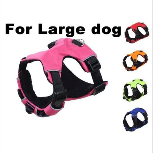 Large dog harness quick release easy put on /off front and back pull pet dog harness vest harness dog