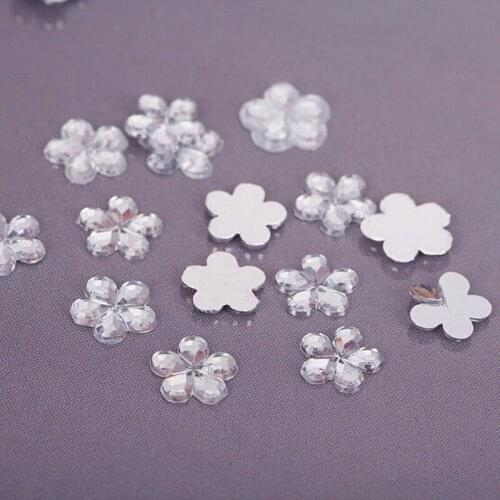 6mm/10mm Snowflake Acrylic FlatBack Rhinestone Crystal Beads For DIY Apparel Shoes Bags jewelry Nail