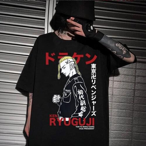Anime Tokyo Revengers T Shirt Japanese Draken Graphic Anime T-shirt Tops Clothes