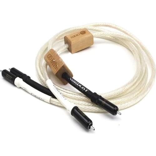 Hifi 1Pair Nordost Odin Reference Interconnect RCA Amplifier CD DVD player Audio cable with WBT0144 RCA plug Connector