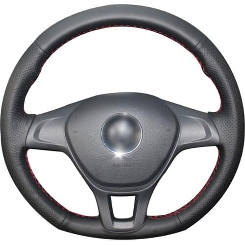 Black Artificial Leather DIY Car Steering Wheel Covers for Volkswagen VW Golf 7 VII Golf Sportsvan SV Polo Passat Variant Touran