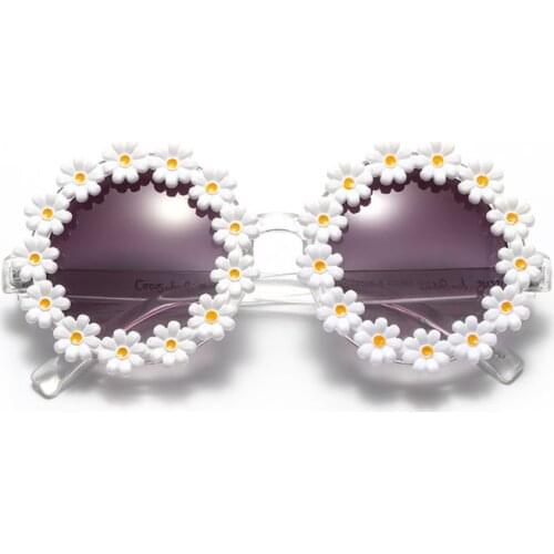 Classic Daisy Round Sunglasses Classy Women/Men Mirror Sun Glasses UV400