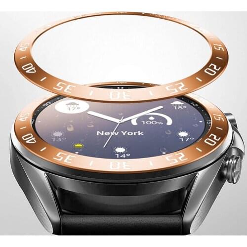 For Bezel Ring Styling Frame Case for Samsung Galaxy Watch 3 41mm Bracelet Stainless Steel Cover Anti-scratch Protection Ring