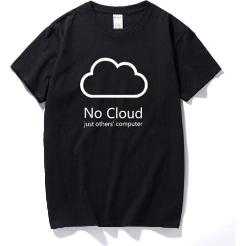 Computer Cloud T-shirts Creative Man Cotton Short Sleeve Summer Style Tee shirts New Casual Funny Geeks T shirts Boys