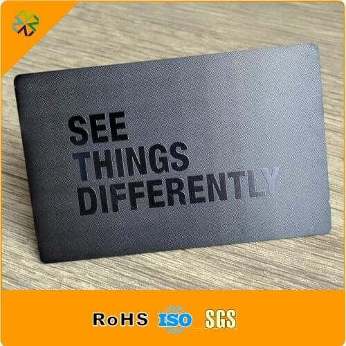 Matte black metal business card/luxury business card/business card printer