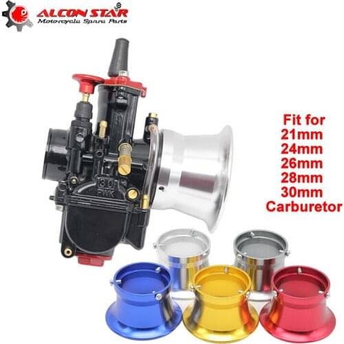 Alconstar- 50mm Air Filter Cup Motorcycle Carburetor Wind Horn Cup for Keihin OKO KOSO PWKPWK 21/24/26/28/30mm PE 28/30mm PD30J