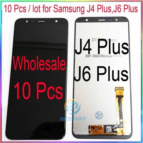 Wholesale 10 Pcs / lot for samsung J4 Plus J415 J410 LCD Screen Display with Touch Digitizer Assembly J6 Plus J610