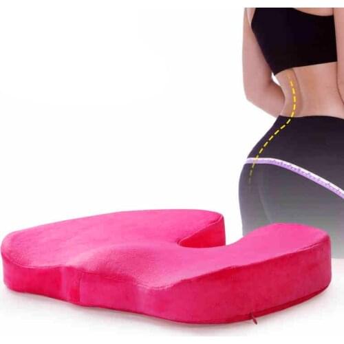 1Pcs Fashion Resilience U-Shaped Memory Foam Ache Pain Office Chair Orthopedic Seat Solution Cushion Beautiful buttock cushion
