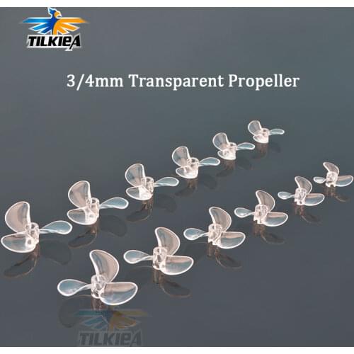 3/4mm Transparent Rc Boat 3 Blades Screw Nylon Boat Propeller Plastic Positive/Reverse Screw High Strength D28/32/36/40/44/48mm