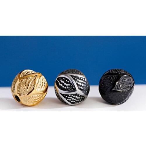 Balls To Make Bracelets DIY Stainless Steel Beads For Jewelry Making Set Vintage Bead Materials Pendant Hand Made Spacer Bead