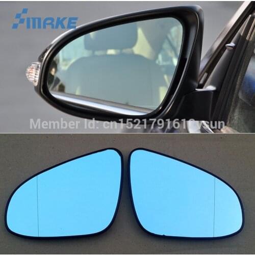 SmRKE 2Pcs For Toyota Camry 7th Rearview Mirror Blue Glasses Wide Angle Led Turn Signals light Power Heating