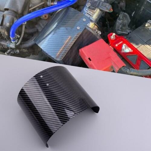 Universal Stainless steel Car Air Intake Cone Cover Heat Shield Fit for 2.5" -5.5" Air Filter Carbon Fiber Texture