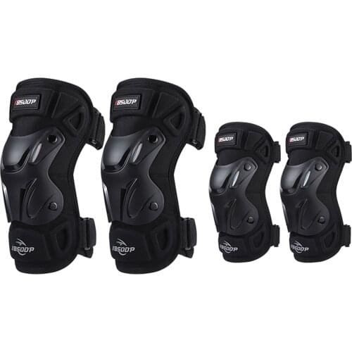 Universal 4pcs Adult Knee Brace&Elbow Guards Bicycle Bike Motorcycle Riding Knee Protective Pads for Motorcycle Cycling Racing