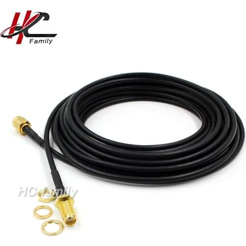 10m 393in RG174 SMA Male to SMA Female Bulkhead Cable RG-174 Coax