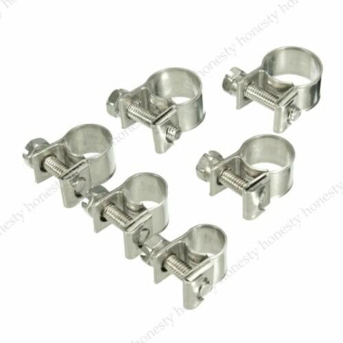 1Pcs Stainless Steel Mini Fuel Line Pipe Hose Clamp Clip 6mm-33mm All Sizes