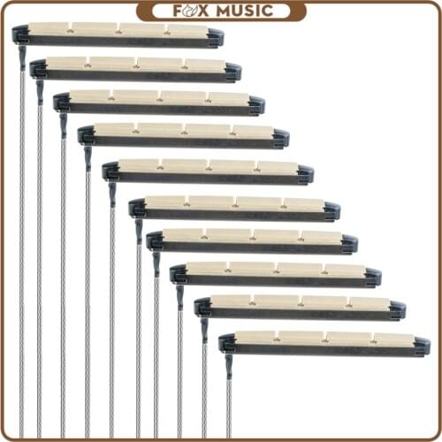 10Pcs/ Set Ubass Piezo W/ Braided Wire Cable + ABS Pickup Rod For 4 Strings Bass Ukulele Diy Use