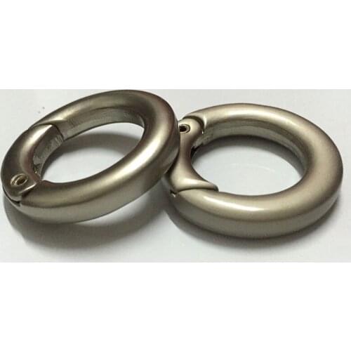 20 PCS Matt Real Nickel metal O-ring with closure, purse hardware, inner diameter 20mm