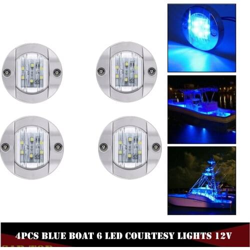 4PCS Boat Light Navigation Lights Chrome Anchor Stern Navigation Light Boat Marine Boat Accessories Running Lights For Boat