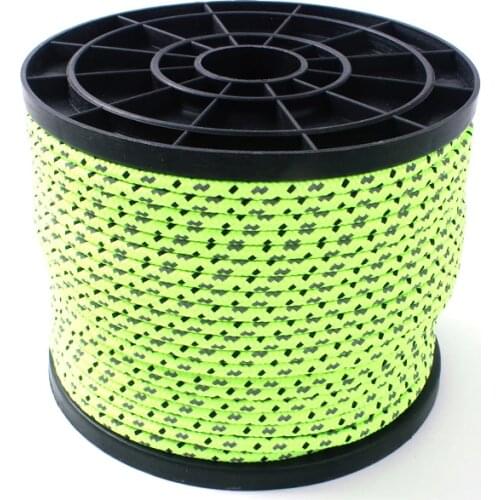 50M Paracord Reflective Tent Fix Rope Outdoor Camping Hiking Fishing Hunting Survival Windproof Rope