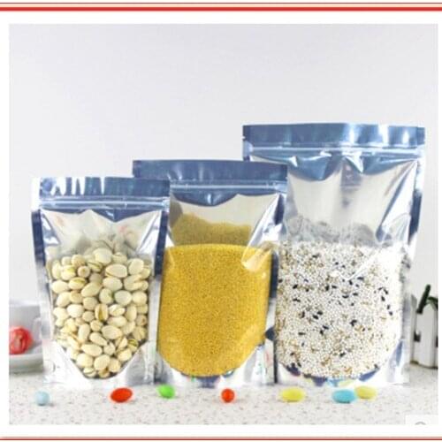 9cm*15cm+3CM,100pcs zip lock Seal aluminum foil bag,packing bags free shipping