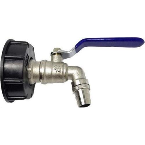 Promotion! IBC Ball Outlet Tap Tank 3/4 inch Food Grade Drain Adapter 1000L Tank Rainwater Container Brass Hose Faucet Valve