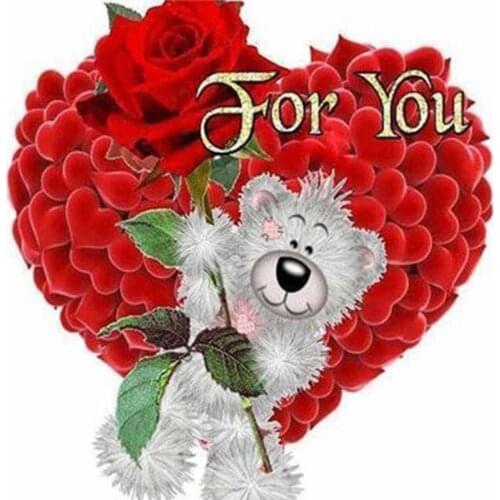 New Arrivals DIY 5D Diamond Painting Dove Love Rose Cross Stitch Kit Full Drill Embroidery Mosaic Art Picture Crafts Home Decor