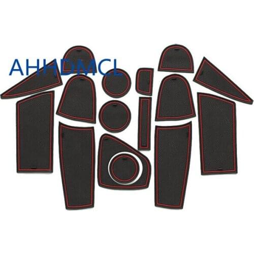 Car Anti-Dirty Pad Door Groove Gate Slot Cup Armrest Storage Pad Anti-Slip Mat For Ford Ecosport 2013 2014 2015 2016 2017