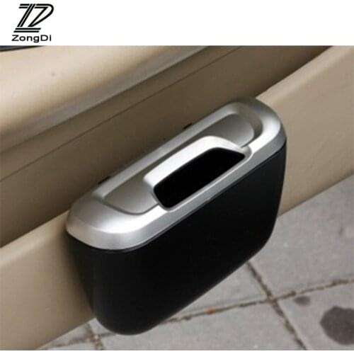 ZD 1Pc Car trash can Side door storage box for Peugeot 3008 308 207 407 Nissan Juke X-Trail Hyundai I30 Ix35 Accent Creta 2017