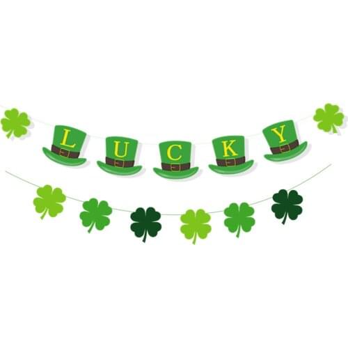 Saint Patricks Day Decor For Home Lucky Clovers Porch Banner St. Patricks Day Party Decor Irish Party Supply Favor Gift