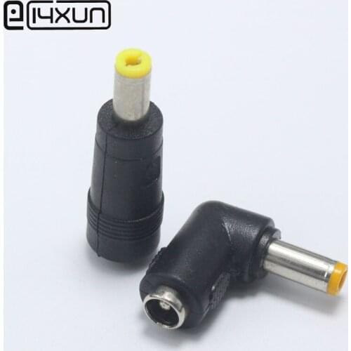 EClyxun 1pcs 5.5*2.1 mm female jack to 5.5*2.5mm male Plug Right Angle / 180 Degrees DC Power Connector Adapter Laptop