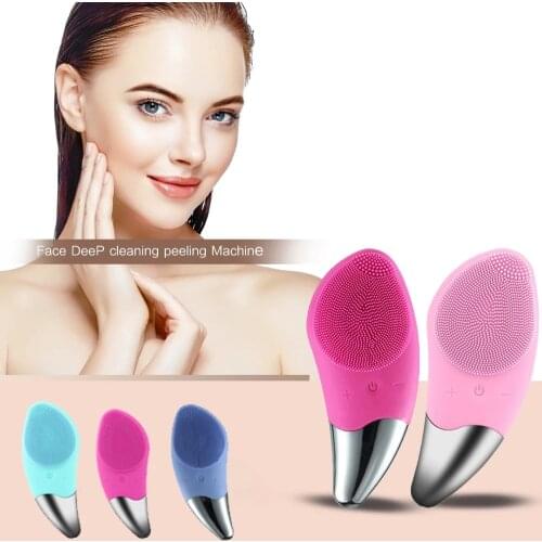 Electric Silicone Facial Cleanser Facial Cleaning Brush Sonic Facial Cleanser Deep Cleansing Skin Care Facial Massage Brush