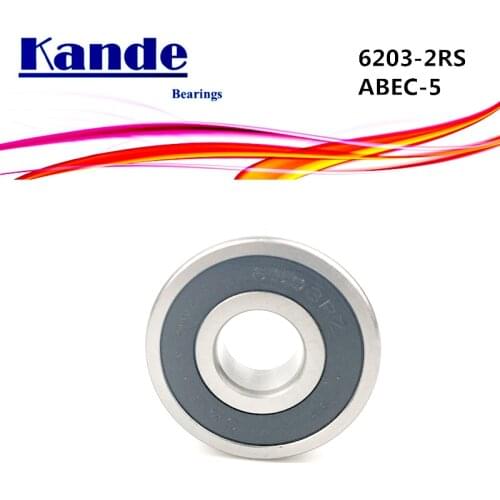 Kande 6203RS 4PCS ABEC-5 6203 2RS Single Row Deep Groove Ball Bearing 17x40x12 mm 6203RZ Bearing