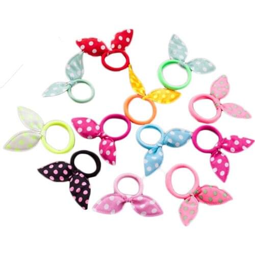 Childrens Hair Ring Korean Style Bow Hair Ring Rabbit Ears Hair Band Rope Hair Accessories