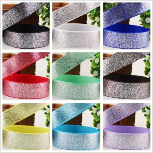 7/8'' 22MM Pattern hot gold Printed grosgrain ribbon, 10 color mix,DIY handmade materials accessories,Gift wrap ribbon 1534
