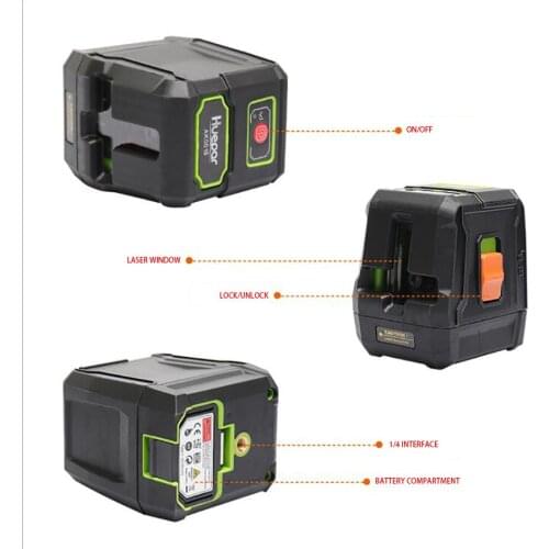 AK-011 Red Green Lights Outdoor Laser Level 2 Lines Instrument Tool Automatic High Precision Waterproof Laser Levels IP54