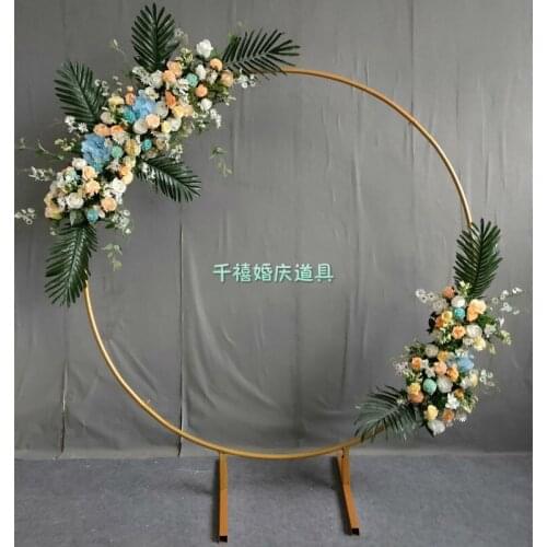 Metal wreath frame for wedding arch door and flower stand wedding decoration