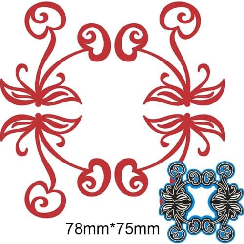 Metal Cutting Dies flower New Scrapbook paper decoration template Embossing DIY Paper Card Craft 78*75mm