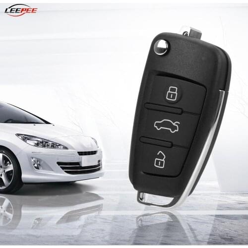 No Blade Car Key Case Shell Fob Folding Remote Flip Protector 3 Button Error Free Accessories For Audi A2 A3 A4 A6 A6L A8 Q7 TT