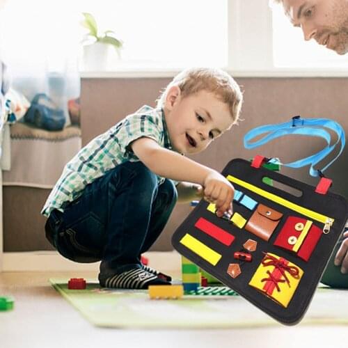 NEW Montessori Toys Baby Toddler Play BusyBoard Sensory Educational Fine Motor Skill Training Preschool Children Kids Education