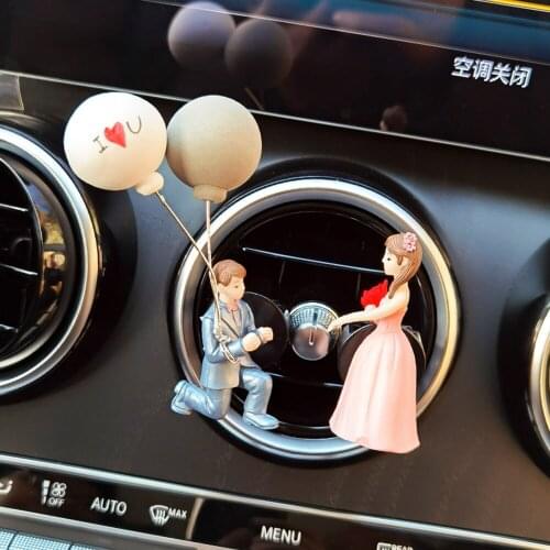 Couple Girl Boy Car Air Vent Freshener Essential Oil Perfume Clip Scent Aromas Diffuser Decor Auto Interior Accessories