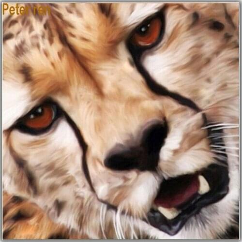 Peter ren Diy Diamond Painting embroidery lion The King of Forest Household Decoration Canvas Handicraft Fabric Inlaid Fierce