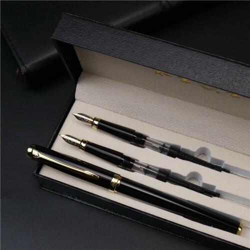 Gift Box Fountain Pen 3 in 1 Three different pen nibs different writing styles Metal penholder not contain ink