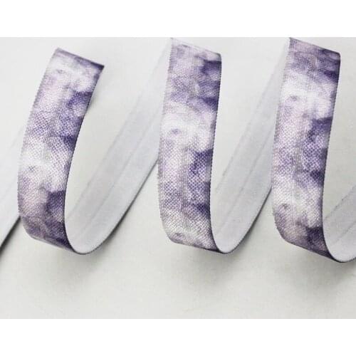 Custom Colorful geometry elastic ribbon 16mm green polyester stretch webbing for sewing DIY handmade materials band