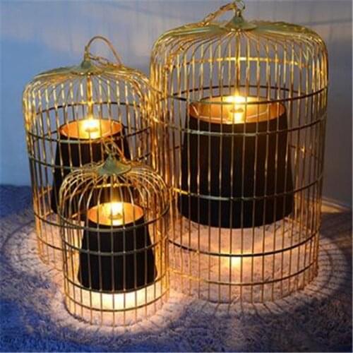 Post-Modern Vintage Gold Iron Bird Nest Led E27 Pendant Light for Living room Bar Restaurant Dining Room 30/40/50cm 1577