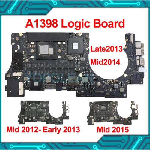 Original Logic Board CPU i7 8GB 16GB For MacBook Pro Retina 15" A1398 Motherboard 2013 2014 2015 Year