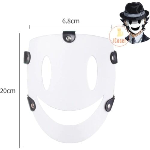High-Rise Invasion Cosplay White Mask Tenkuu Shinpan Angels Smiling Halloween Mask Japanese Samurai Costume Props Accessories