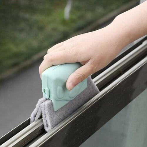 Window Cleaning Brush Window Groove Cleaning Cloth Windows Slot Cleaner Brush For Glass Door Floor Gap Household Cleaning Tool