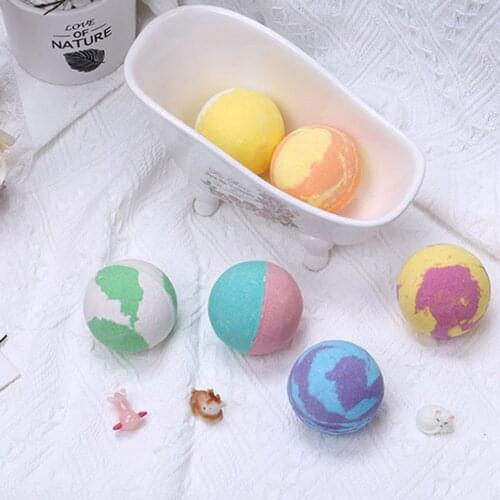 Women Children Natural Bath Salt Bubbles Ball for Skin Care Gift Set Deep Cleansing Fragrance Essential Oil Shower Bomb