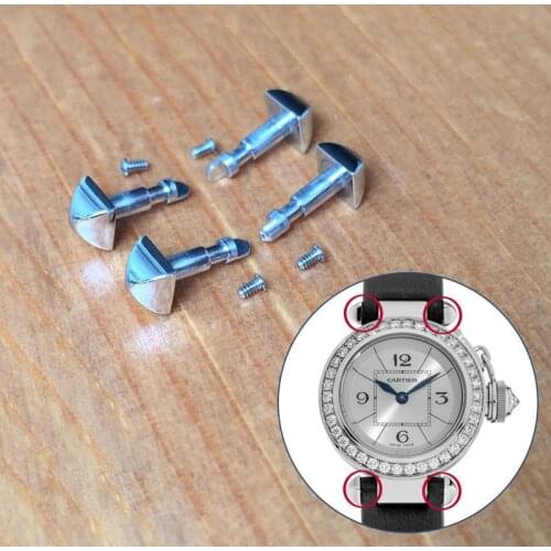 Steel watch screw rod for Cartier Pasha 28mm watch lug connect strap screw tube parts tools